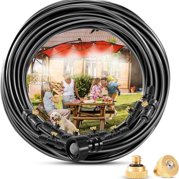 Upgrade Misters for Outside Patio 50FT Misting Cooling System Easy Installation